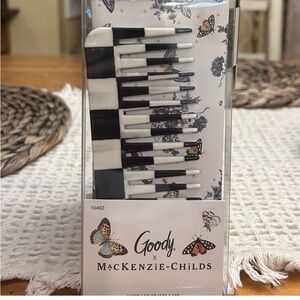 MacKenzie-Childs Black and White Comb & Travel Case